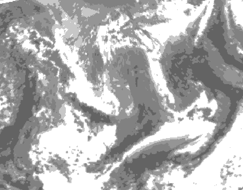 GDPS total cloud 180 hour forecast chart for Canada based on 2025/04/24 0000Z data