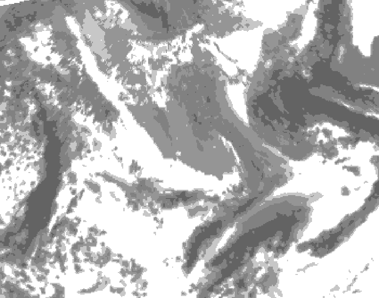 GDPS total cloud 192 hour forecast chart for Canada based on 2025/04/24 0000Z data