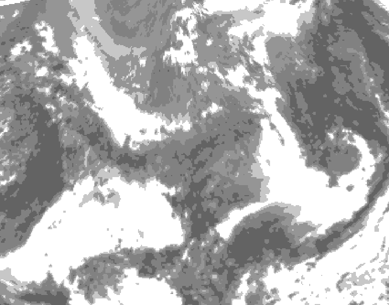 GDPS total cloud 168 hour forecast chart for Canada based on 2025/04/24 1200Z data