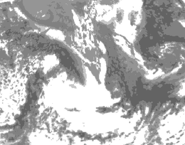 GDPS total cloud 204 hour forecast chart for Canada based on 2025/04/24 1200Z data