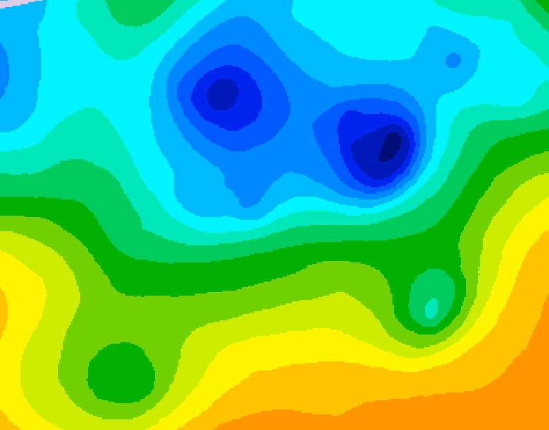 GDPS 500 millibar geopotential height 066 hour forecast chart for Canada based on 2025/04/25 0000Z data