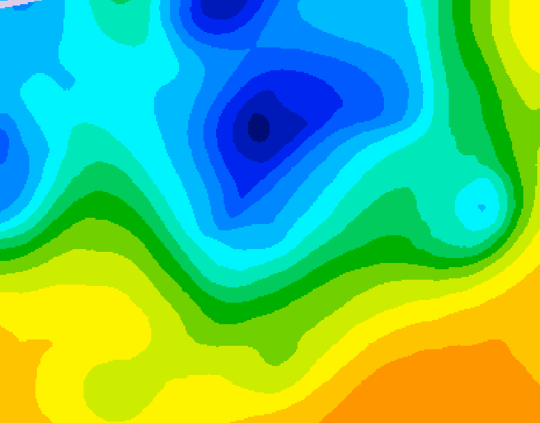 GDPS 500 millibar geopotential height 156 hour forecast chart for Canada based on 2025/04/25 0000Z data