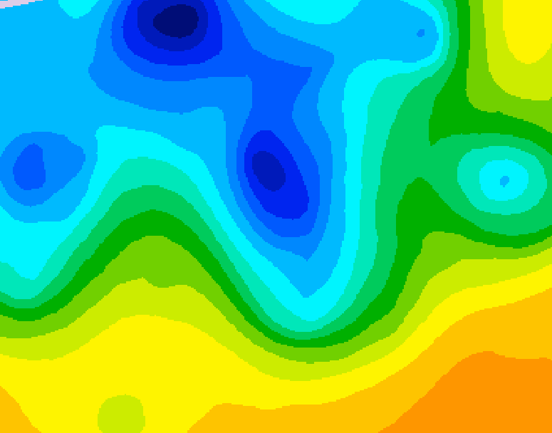 GDPS 500 millibar geopotential height 180 hour forecast chart for Canada based on 2025/04/25 0000Z data