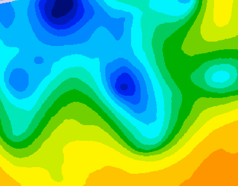 GDPS 500 millibar geopotential height 192 hour forecast chart for Canada based on 2025/04/25 0000Z data