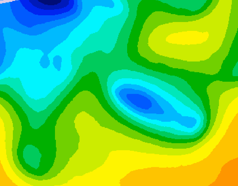 GDPS 500 millibar geopotential height 216 hour forecast chart for Canada based on 2025/04/25 0000Z data