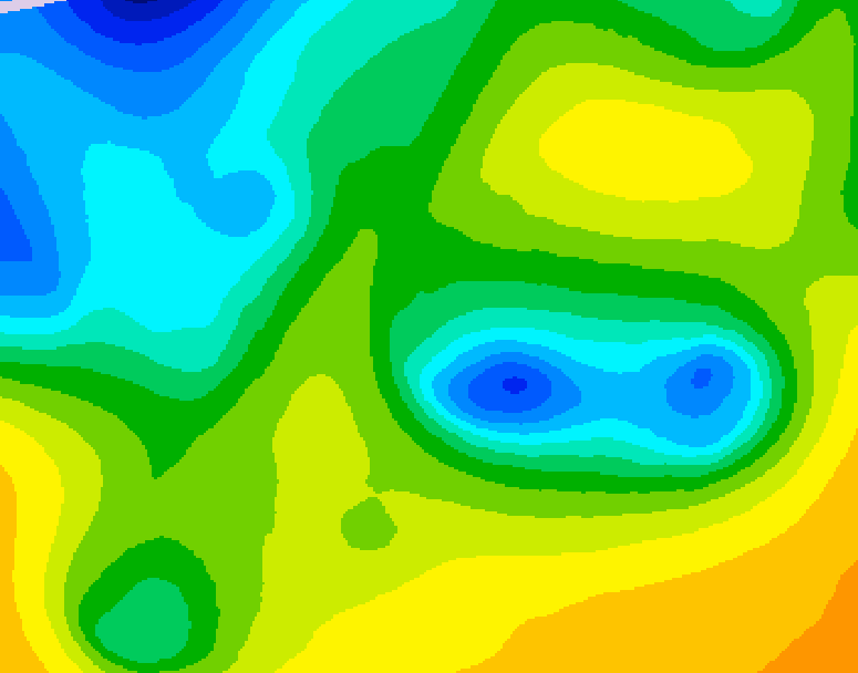 GDPS 500 millibar geopotential height 228 hour forecast chart for Canada based on 2025/04/25 0000Z data