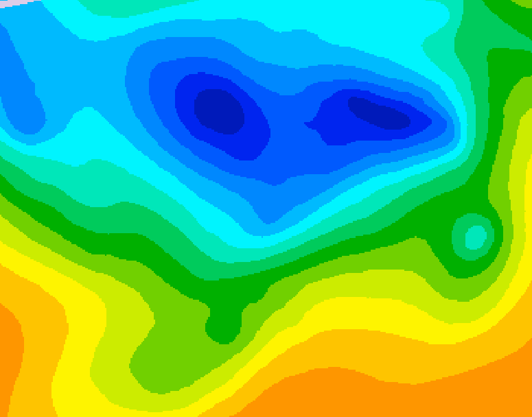 GDPS 500 millibar geopotential height 078 hour forecast chart for Canada based on 2025/04/25 1200Z data