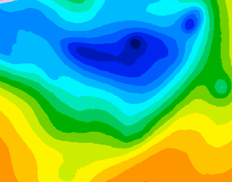 GDPS 500 millibar geopotential height 102 hour forecast chart for Canada based on 2025/04/25 1200Z data