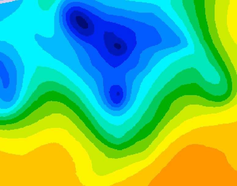 GDPS 500 millibar geopotential height 156 hour forecast chart for Canada based on 2025/04/25 1200Z data