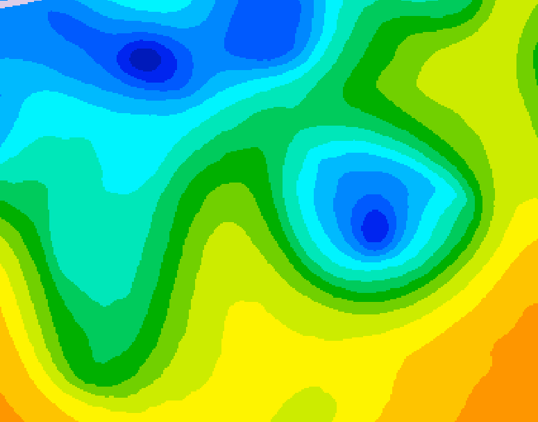GDPS 500 millibar geopotential height 216 hour forecast chart for Canada based on 2025/04/25 1200Z data