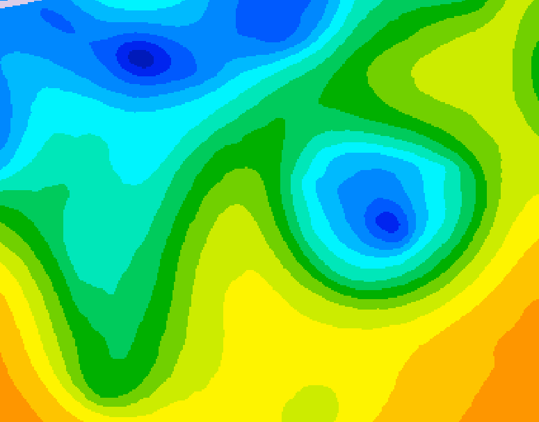 GDPS 500 millibar geopotential height 222 hour forecast chart for Canada based on 2025/04/25 1200Z data