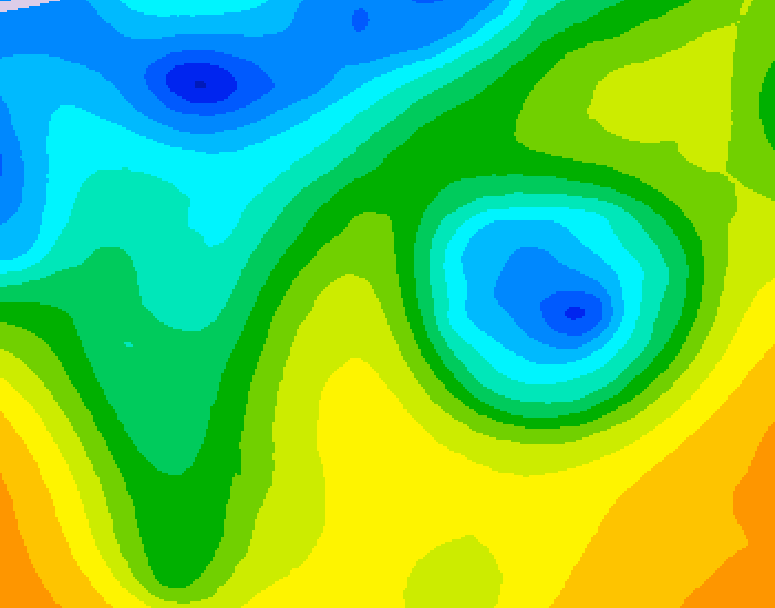 GDPS 500 millibar geopotential height 228 hour forecast chart for Canada based on 2025/04/25 1200Z data