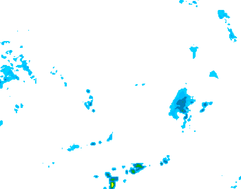 GDPS precipitation 132 hour forecast chart for Canada based on 2025/04/25 0000Z data