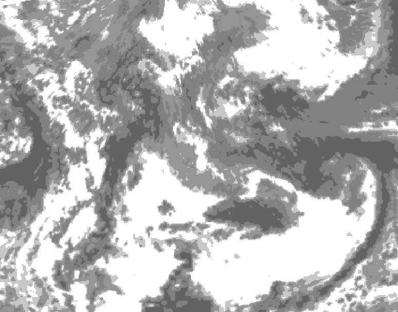 GDPS total cloud 228 hour forecast chart for Canada based on 2025/04/25 0000Z data