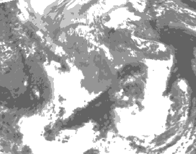 GDPS total cloud 078 hour forecast chart for Canada based on 2025/04/25 1200Z data