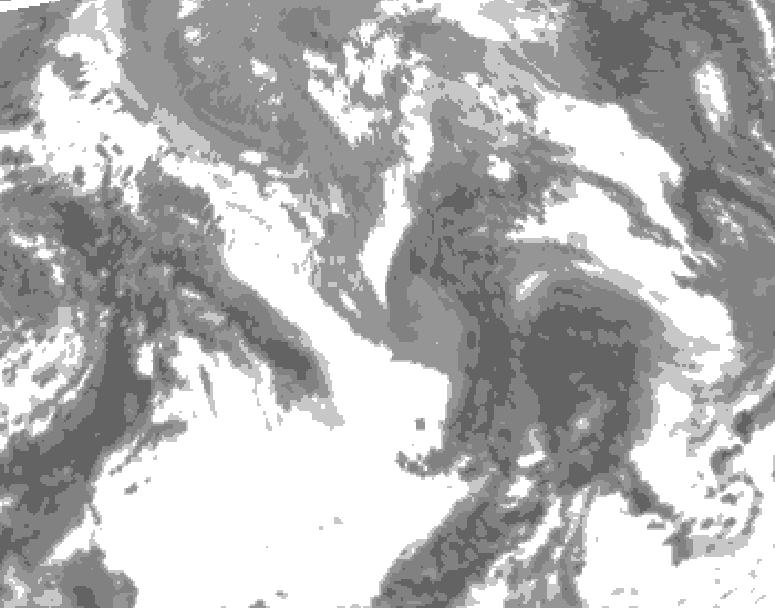 GDPS total cloud 168 hour forecast chart for Canada based on 2025/04/25 1200Z data