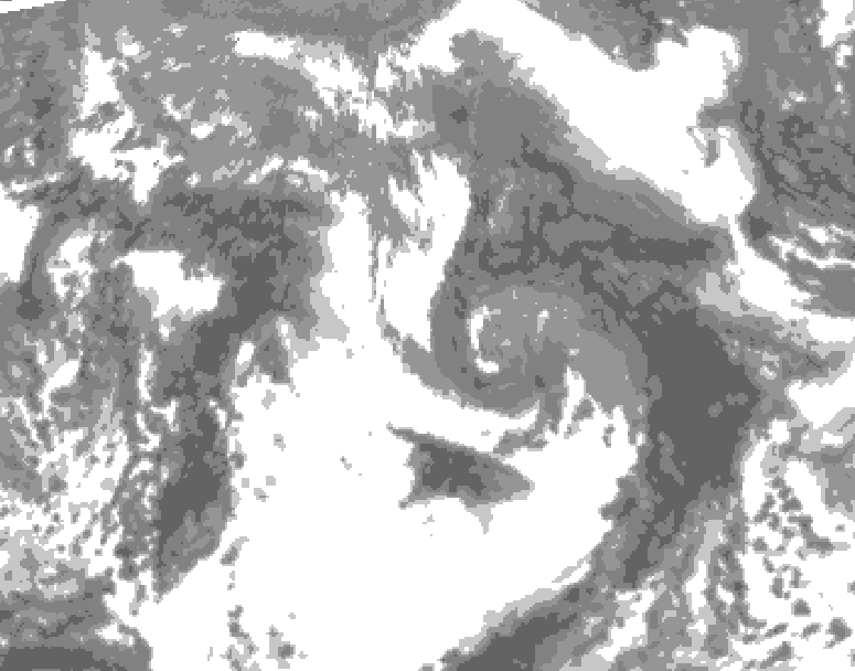 GDPS total cloud 192 hour forecast chart for Canada based on 2025/04/25 1200Z data