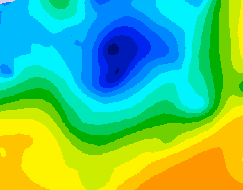 GDPS 500 millibar geopotential height 120 hour forecast chart for Canada based on 2025/04/26 0000Z data