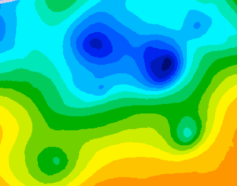 GDPS 500 millibar geopotential height 030 hour forecast chart for Canada based on 2025/04/26 1200Z data