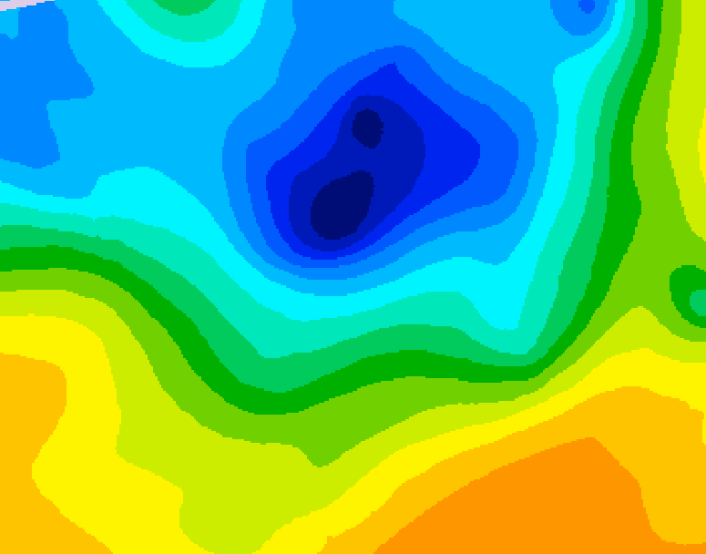 GDPS 500 millibar geopotential height 096 hour forecast chart for Canada based on 2025/04/26 1200Z data