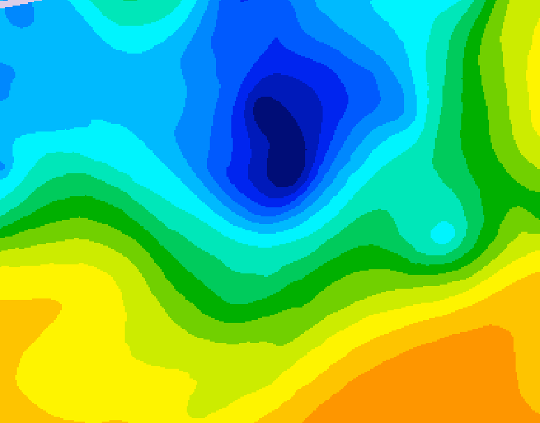 GDPS 500 millibar geopotential height 108 hour forecast chart for Canada based on 2025/04/26 1200Z data