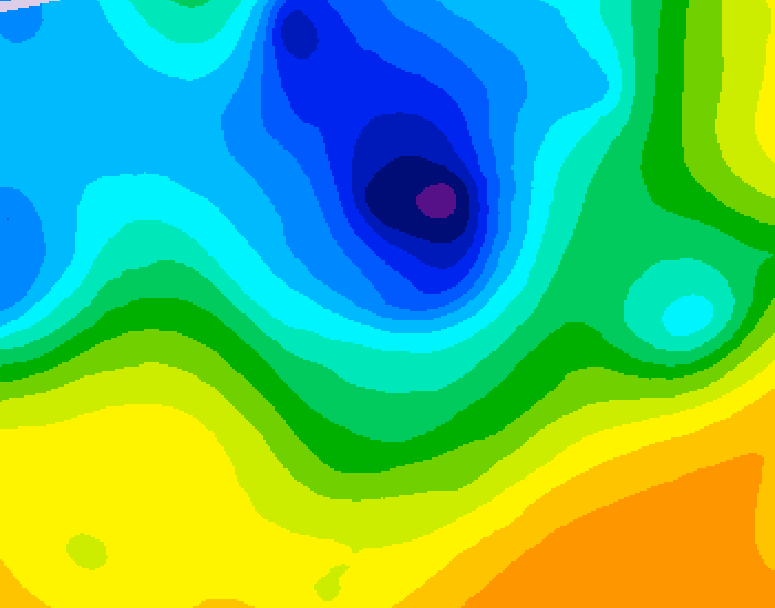 GDPS 500 millibar geopotential height 120 hour forecast chart for Canada based on 2025/04/26 1200Z data