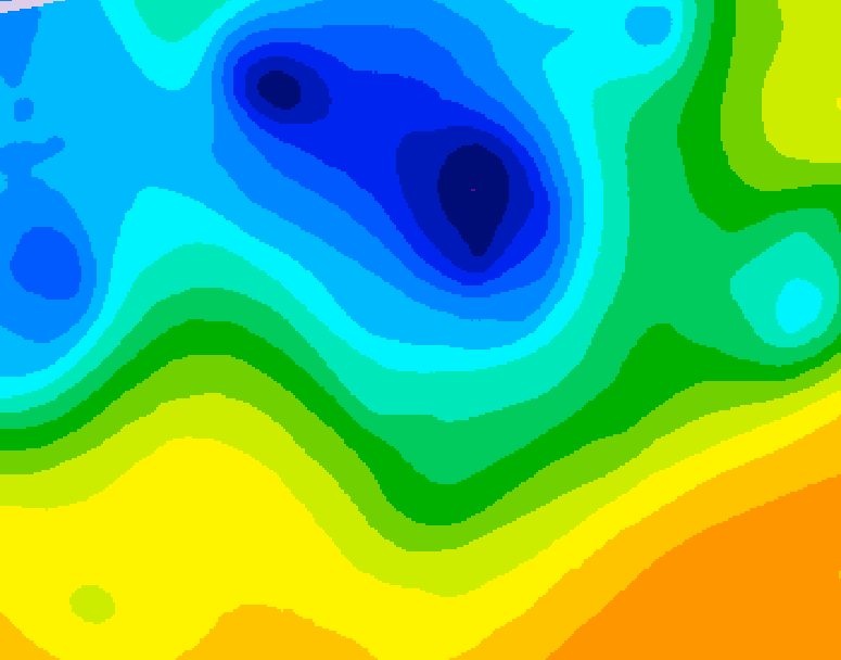 GDPS 500 millibar geopotential height 132 hour forecast chart for Canada based on 2025/04/26 1200Z data