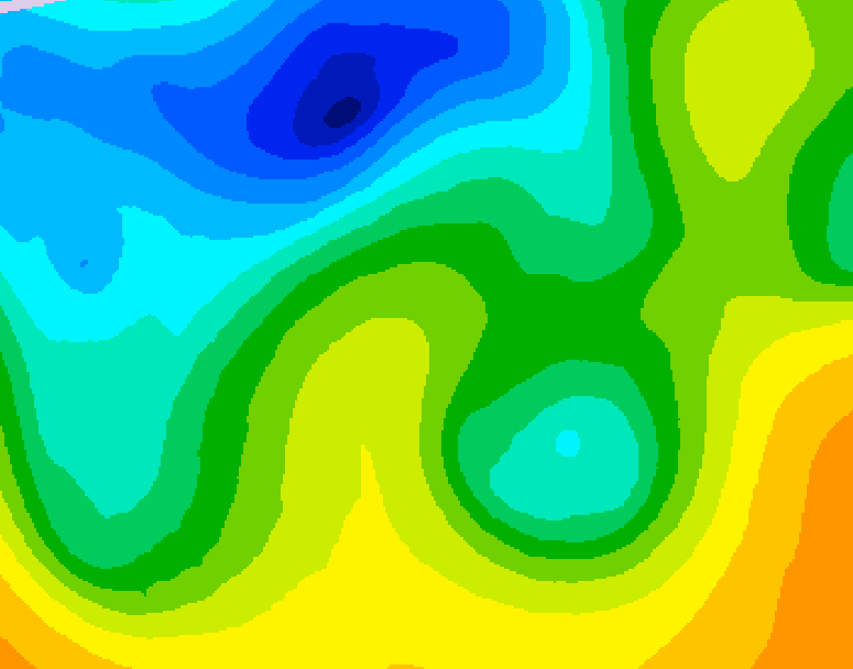 GDPS 500 millibar geopotential height 180 hour forecast chart for Canada based on 2025/04/26 1200Z data