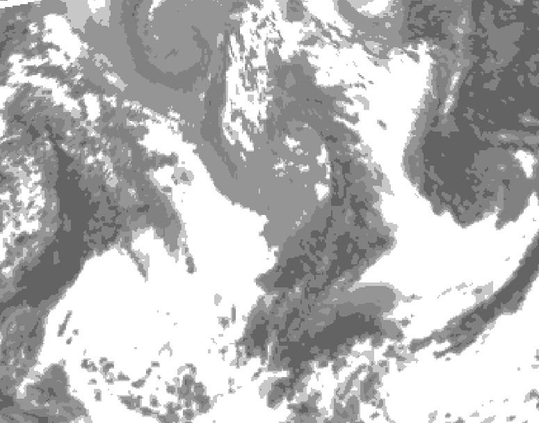 GDPS total cloud 144 hour forecast chart for Canada based on 2025/04/26 0000Z data