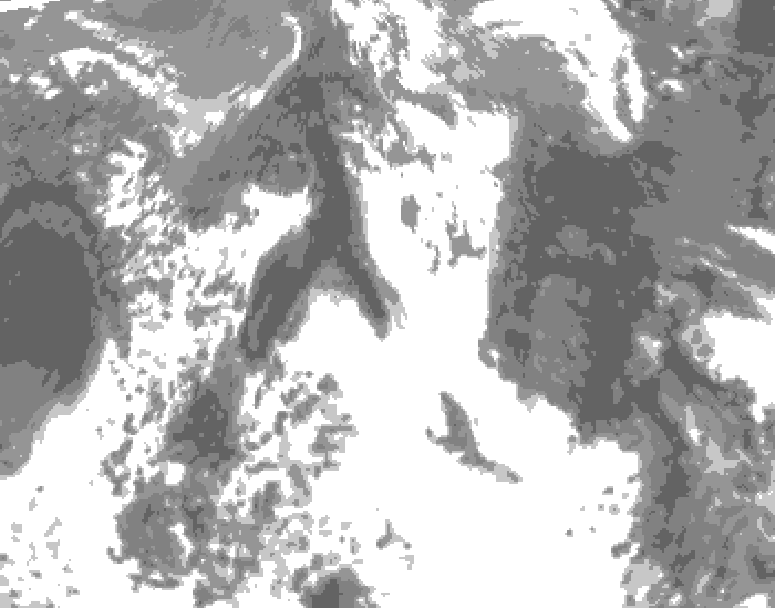 GDPS total cloud 216 hour forecast chart for Canada based on 2025/04/26 0000Z data