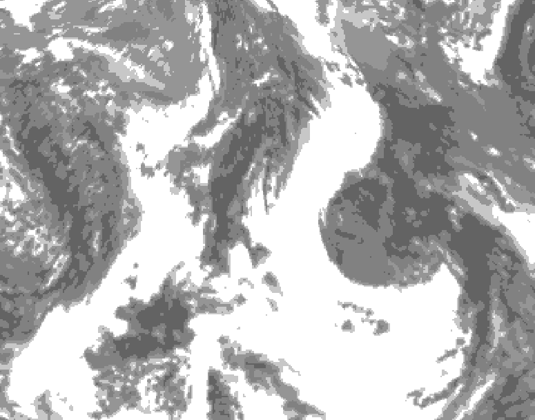 GDPS total cloud 234 hour forecast chart for Canada based on 2025/04/26 0000Z data