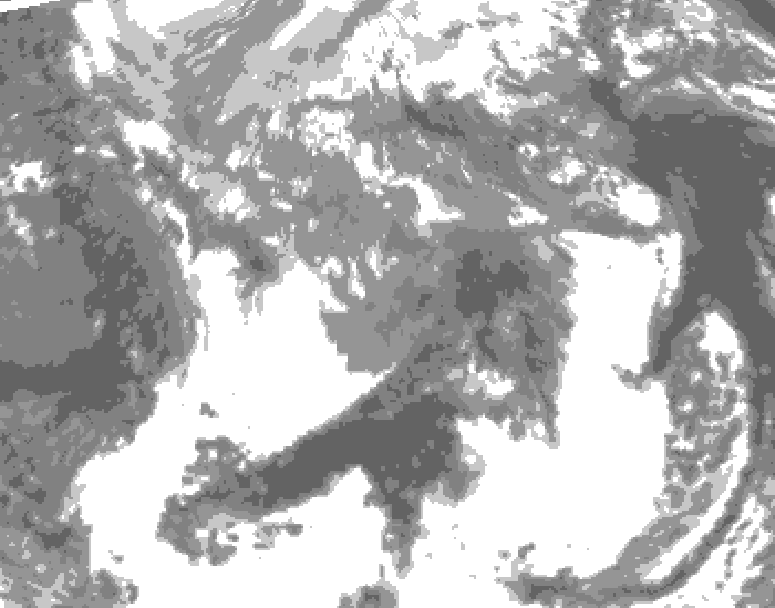 GDPS total cloud 054 hour forecast chart for Canada based on 2025/04/26 1200Z data