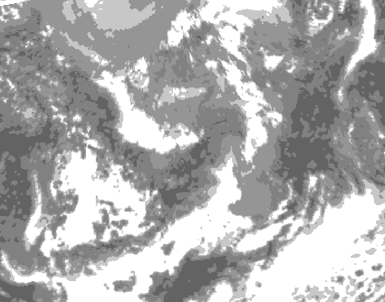 GDPS total cloud 096 hour forecast chart for Canada based on 2025/04/26 1200Z data