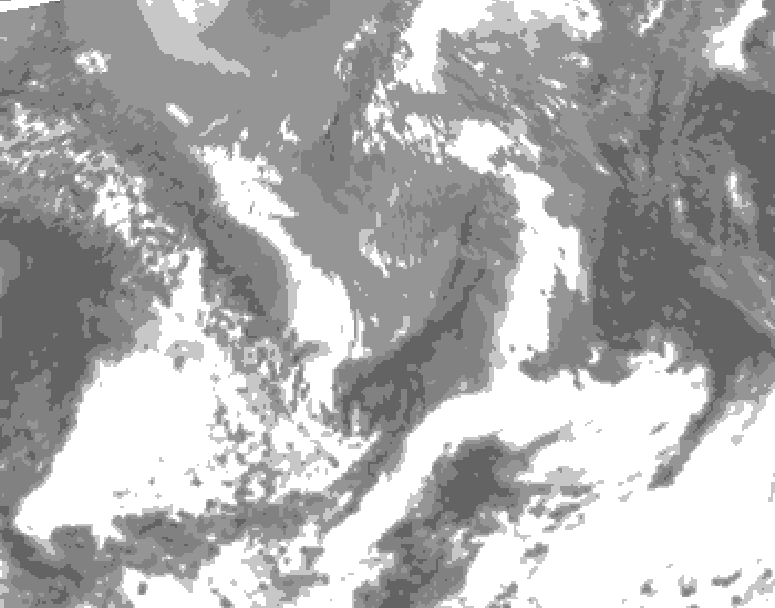 GDPS total cloud 108 hour forecast chart for Canada based on 2025/04/26 1200Z data