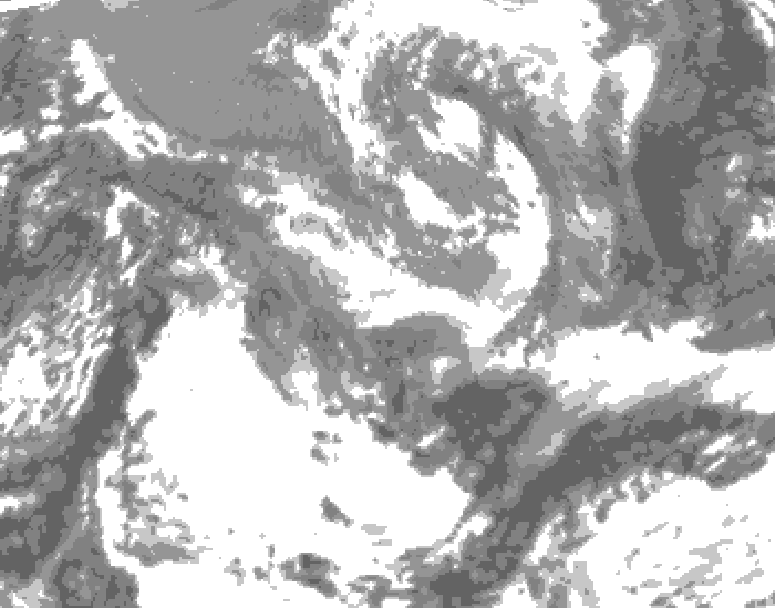 GDPS total cloud 144 hour forecast chart for Canada based on 2025/04/26 1200Z data