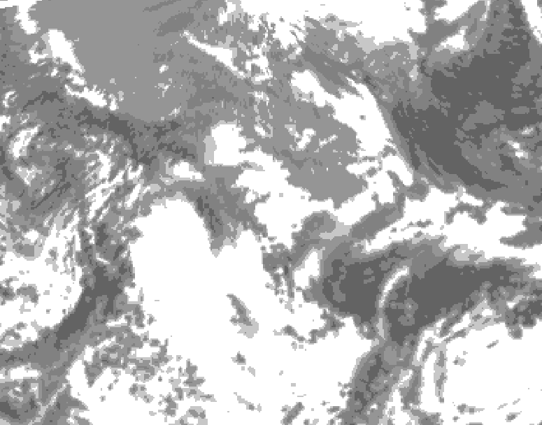 GDPS total cloud 156 hour forecast chart for Canada based on 2025/04/26 1200Z data