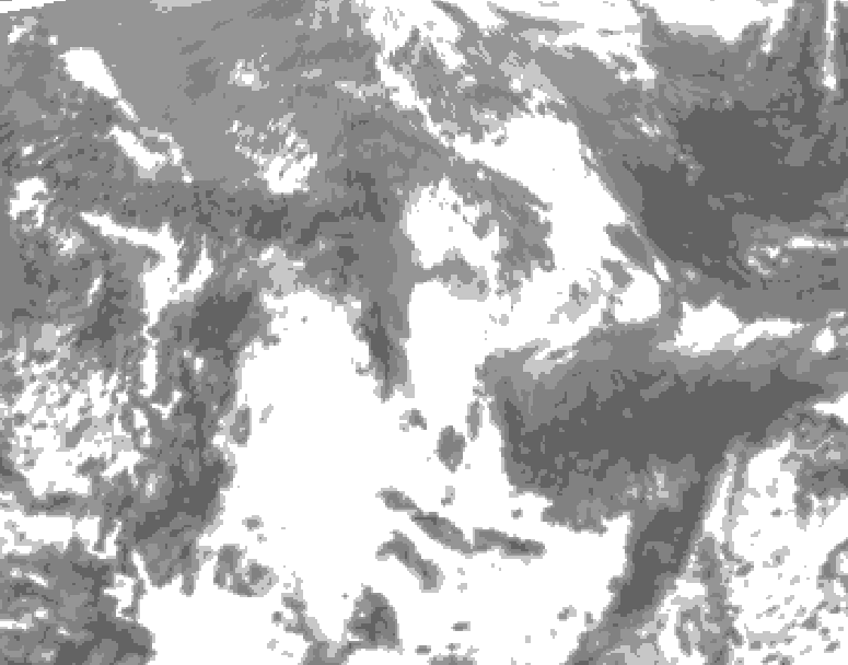 GDPS total cloud 168 hour forecast chart for Canada based on 2025/04/26 1200Z data