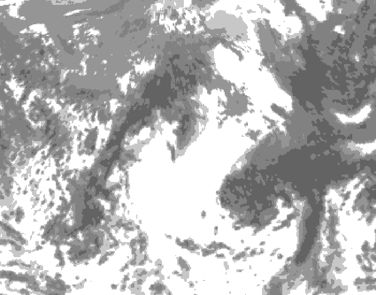 GDPS total cloud 180 hour forecast chart for Canada based on 2025/04/26 1200Z data