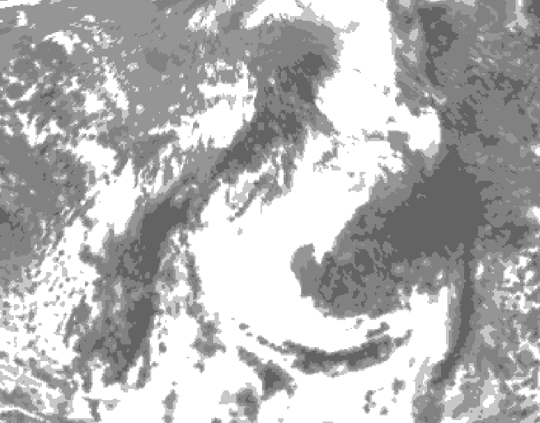 GDPS total cloud 192 hour forecast chart for Canada based on 2025/04/26 1200Z data