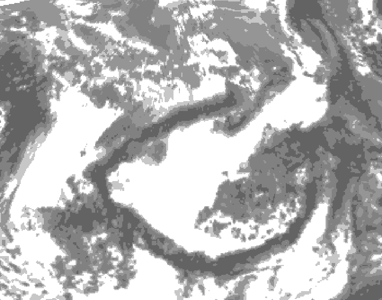 GDPS total cloud 222 hour forecast chart for Canada based on 2025/04/26 1200Z data