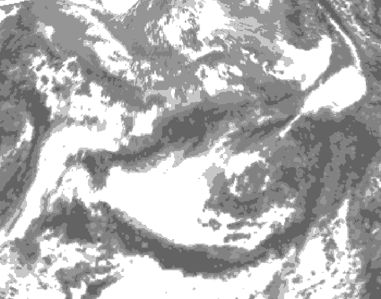 GDPS total cloud 240 hour forecast chart for Canada based on 2025/04/26 1200Z data