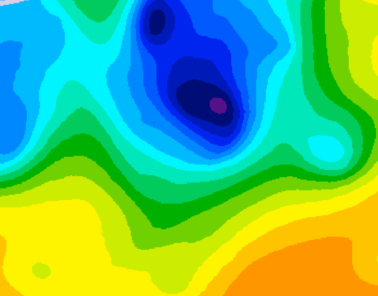 GDPS 500 millibar geopotential height 108 hour forecast chart for Canada based on 2025/04/27 0000Z data