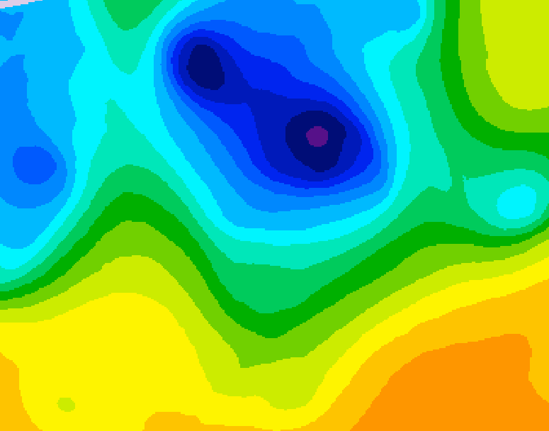 GDPS 500 millibar geopotential height 120 hour forecast chart for Canada based on 2025/04/27 0000Z data
