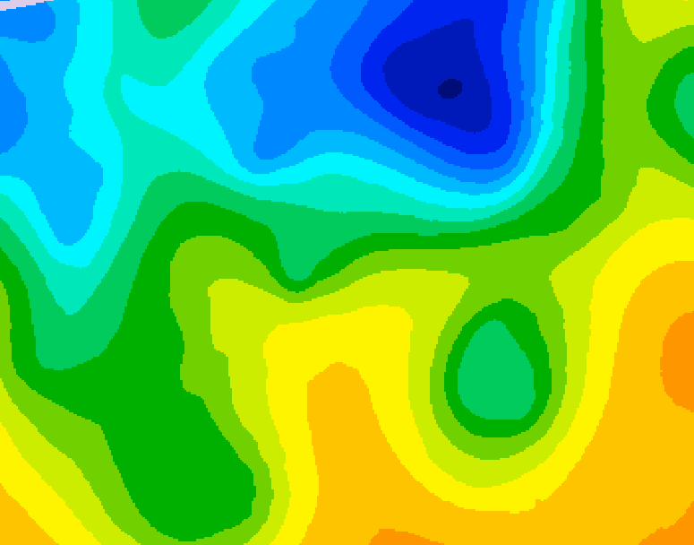 GDPS 500 millibar geopotential height 234 hour forecast chart for Canada based on 2025/04/27 0000Z data