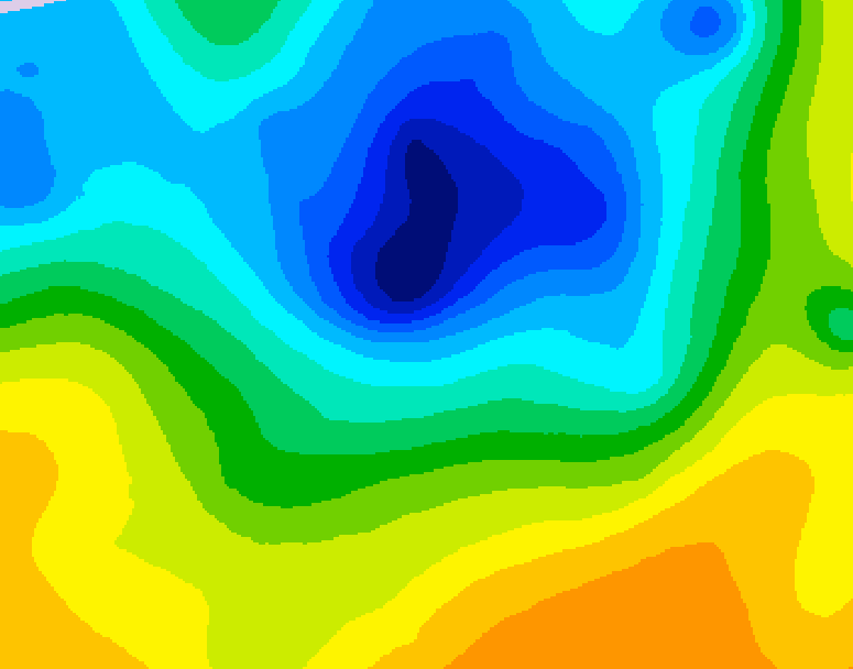 GDPS 500 millibar geopotential height 072 hour forecast chart for Canada based on 2025/04/27 1200Z data