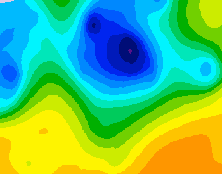 GDPS 500 millibar geopotential height 108 hour forecast chart for Canada based on 2025/04/27 1200Z data