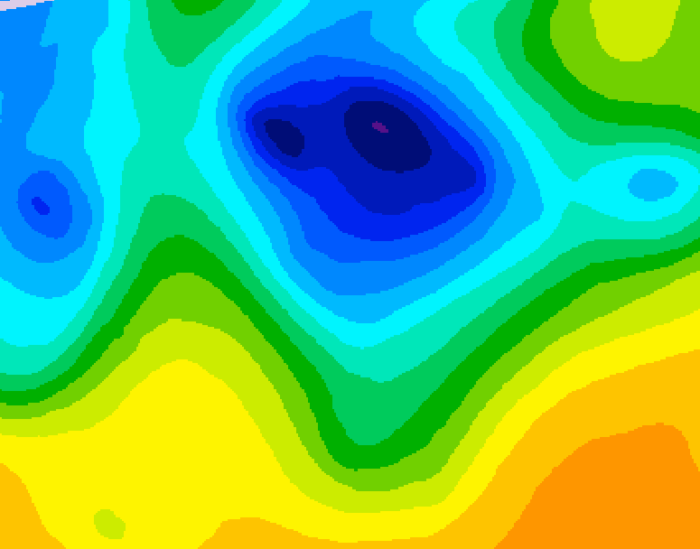 GDPS 500 millibar geopotential height 120 hour forecast chart for Canada based on 2025/04/27 1200Z data