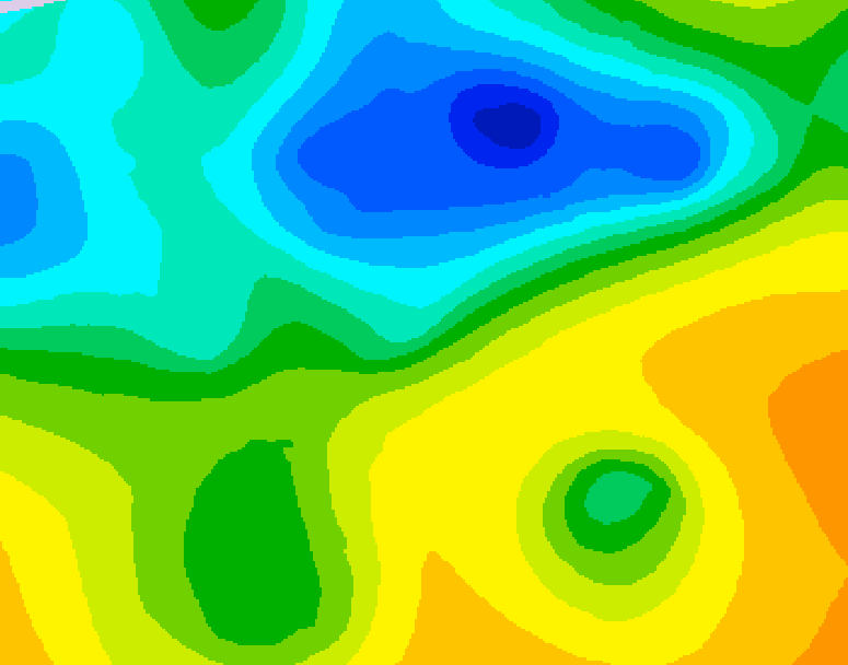 GDPS 500 millibar geopotential height 222 hour forecast chart for Canada based on 2025/04/27 1200Z data