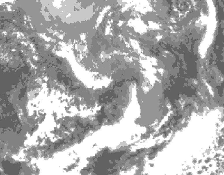 GDPS total cloud 084 hour forecast chart for Canada based on 2025/04/27 0000Z data
