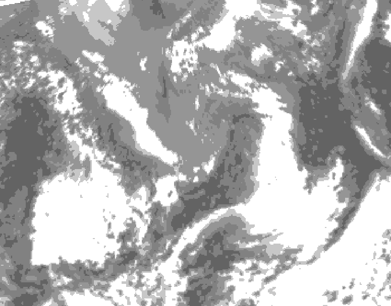 GDPS total cloud 096 hour forecast chart for Canada based on 2025/04/27 0000Z data